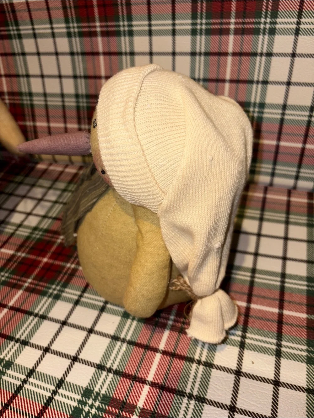 Honey & Me Rustic Primitive Snowman Holiday Plush with Hat & Carrot Nose Bundle